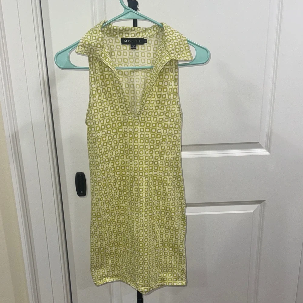 Motel Rocks Yellow Patterned Dress - Picture 1 of 3